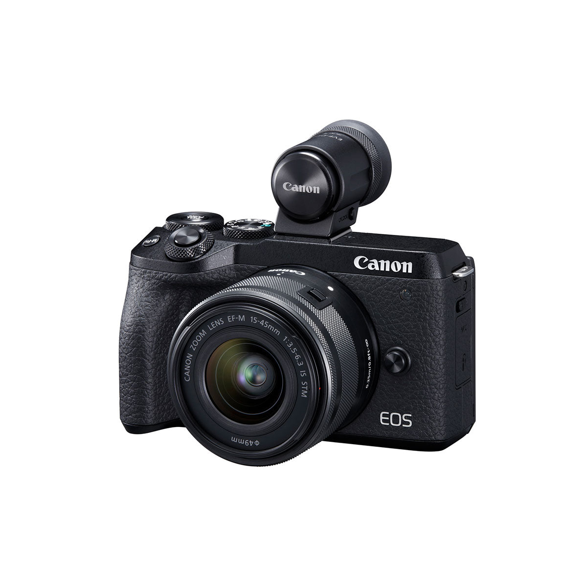 Canon EOS M6 Mark II Mirrorless Camera with EF-M 15-45mm IS STM Lens and EVF (Black)
