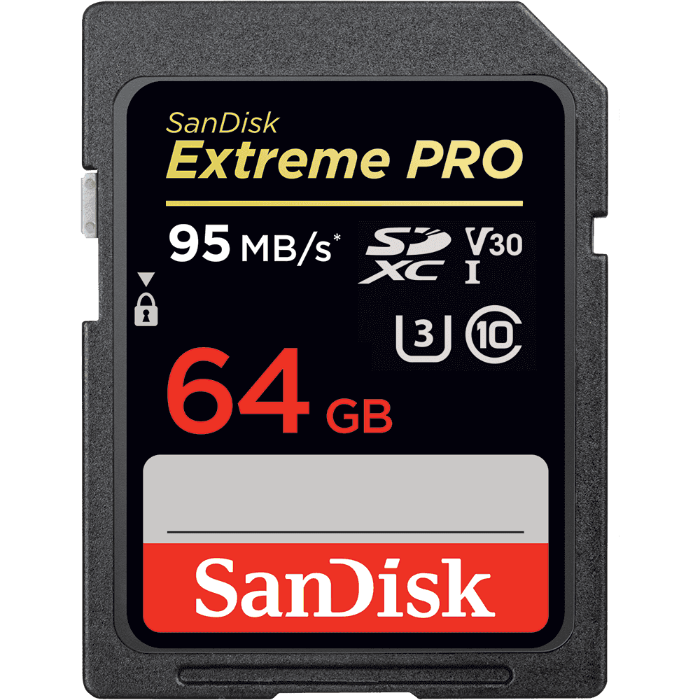 SanDisk ExtremePro 64GB SDXC Memory Card 95 MB/s