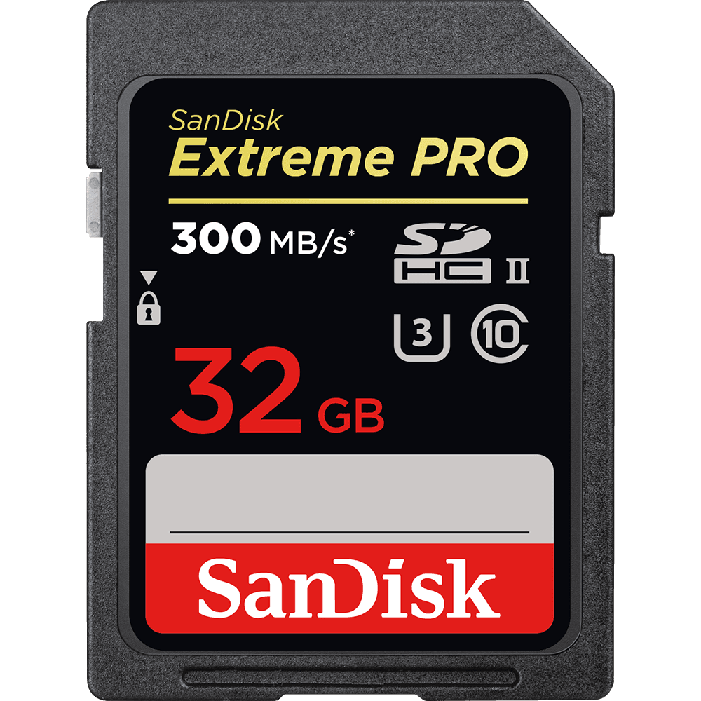 SanDisk Extreme Pro SDHC 32GB UHS-II Memory Card 300 MB/s