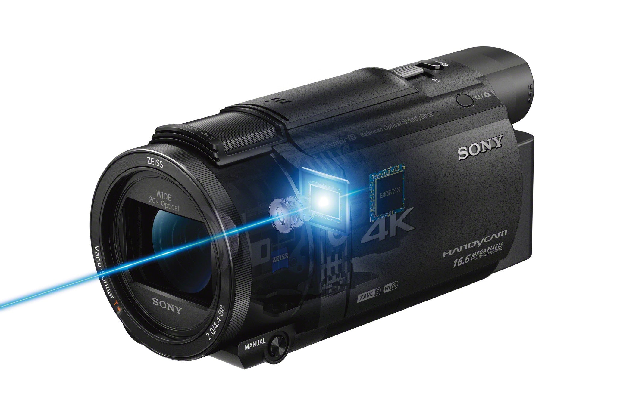 Sony FDR-AX53 4K Ultra HD Handycam Camcorder, video camcorders, Sony - Pictureline - 3