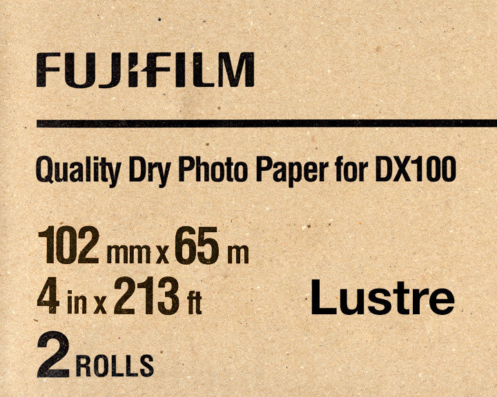 Fuji DX100 Paper Lustre 4"x213' (2-Pack), papers roll paper, Fujifilm - Pictureline
