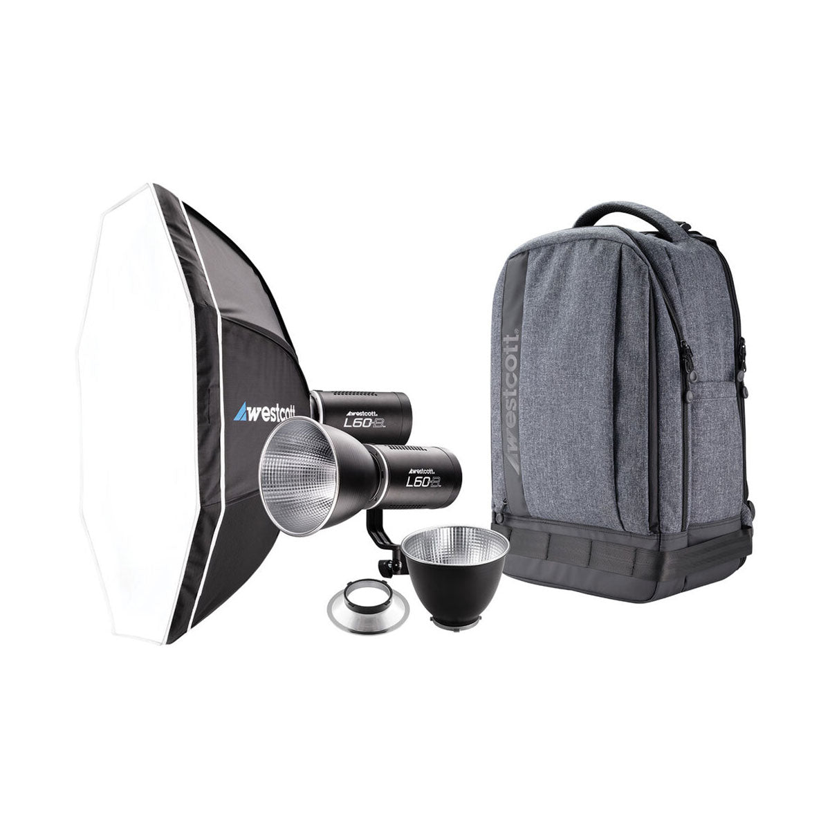 Westcott L60-B Bi-Color COB LED 2-Light Backpack Kit