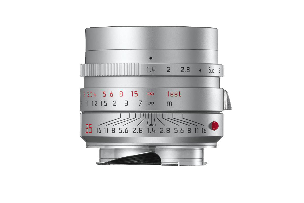 Leica 35mm f/1.4 ASPH Summilux-M Lens (Silver Anodized), lenses mirrorless, Leica - Pictureline