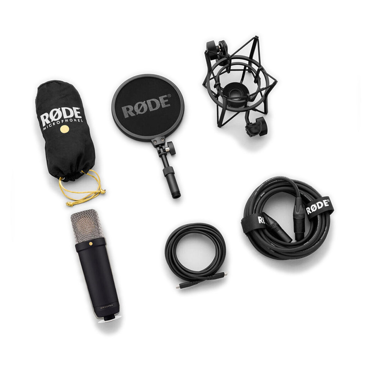 RODE NT1 Studio Condenser XLR/USB Microphone (5th Gen) - Black