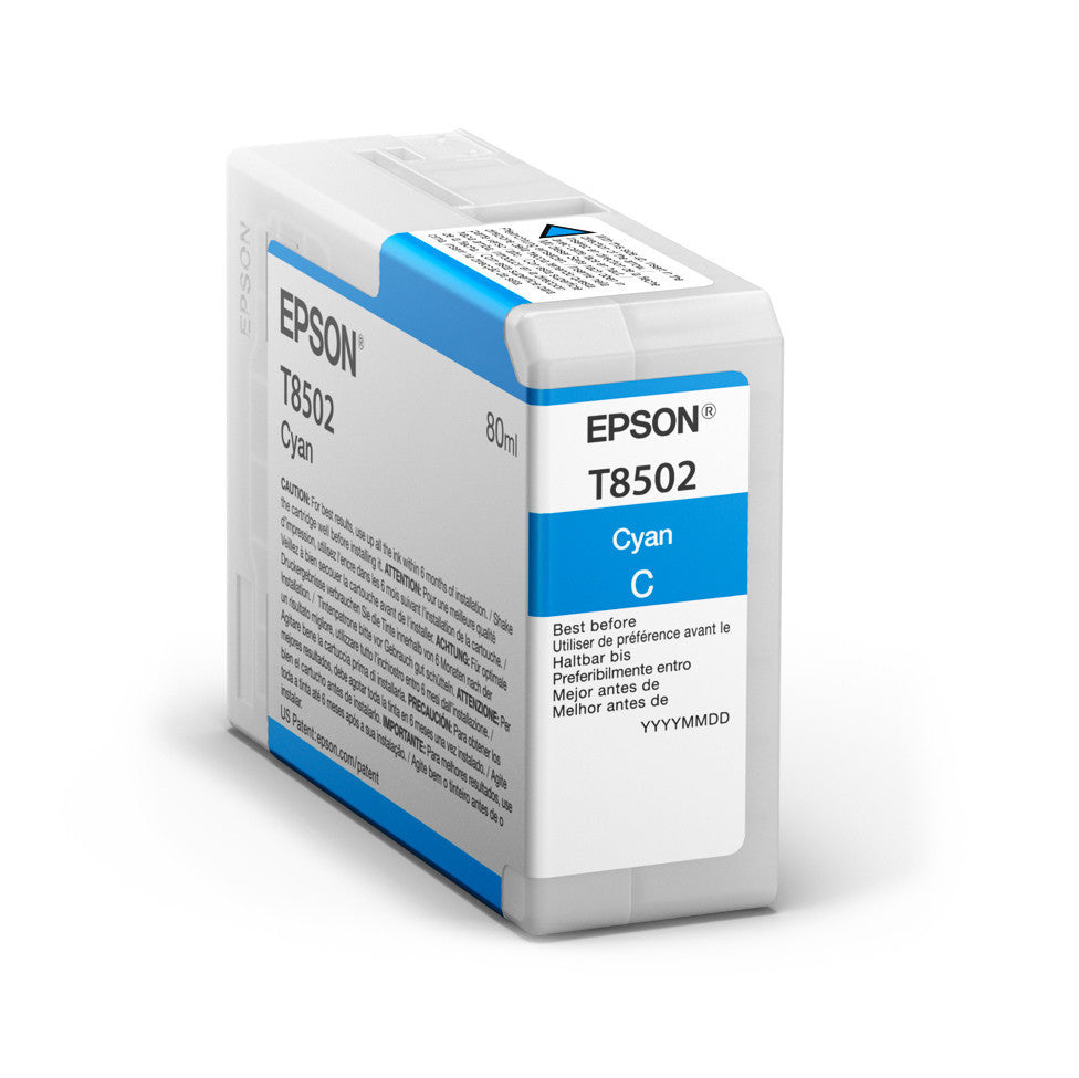Epson T850200 P800 Ultrachrome HD Cyan Ink, papers ink large format, Epson - Pictureline 