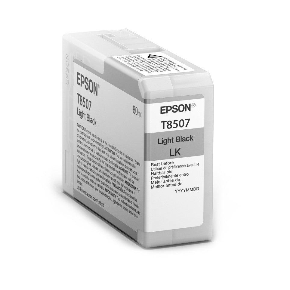 Epson T850700 P800 Ultrachrome HD Light Black Ink, papers ink large format, Epson - Pictureline 