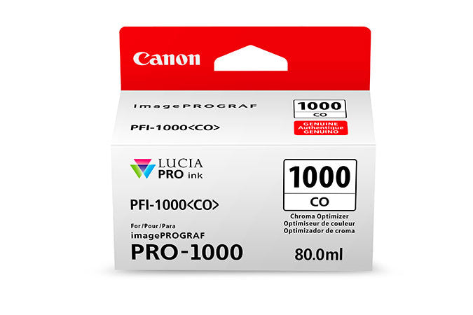 Canon PFI-1000 LUCIA PRO Chroma Optimizer Ink 80ml (PRO-1000), papers ink large format, Canon - Pictureline