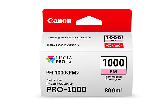 Canon PFI-1000 LUCIA PRO Photo Magenta Ink 80ml (PRO-1000), papers ink large format, Canon - Pictureline 