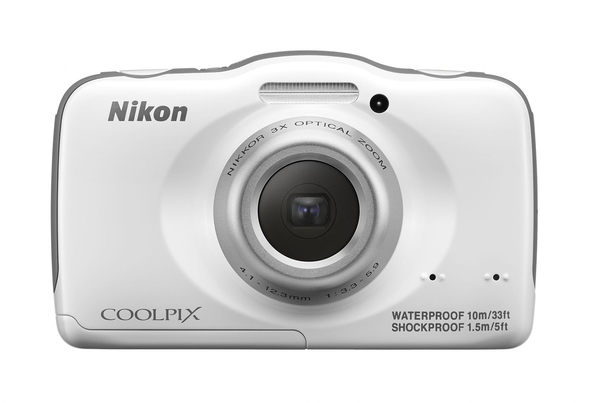 Nikon Coolpix S33 Digital Camera White, discontinued, Nikon - Pictureline  - 1
