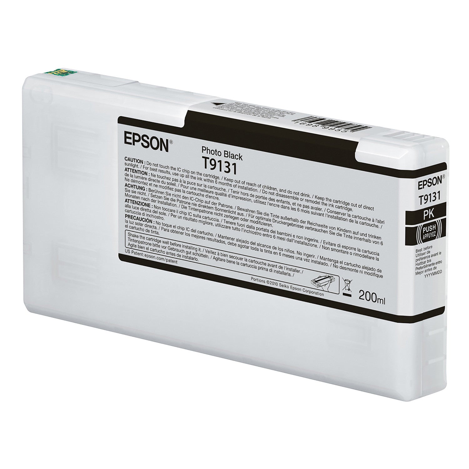 Epson T913100 P5000 Ultrachrome HD Ink 200ml Photo Black, papers printer ink, Epson - Pictureline 