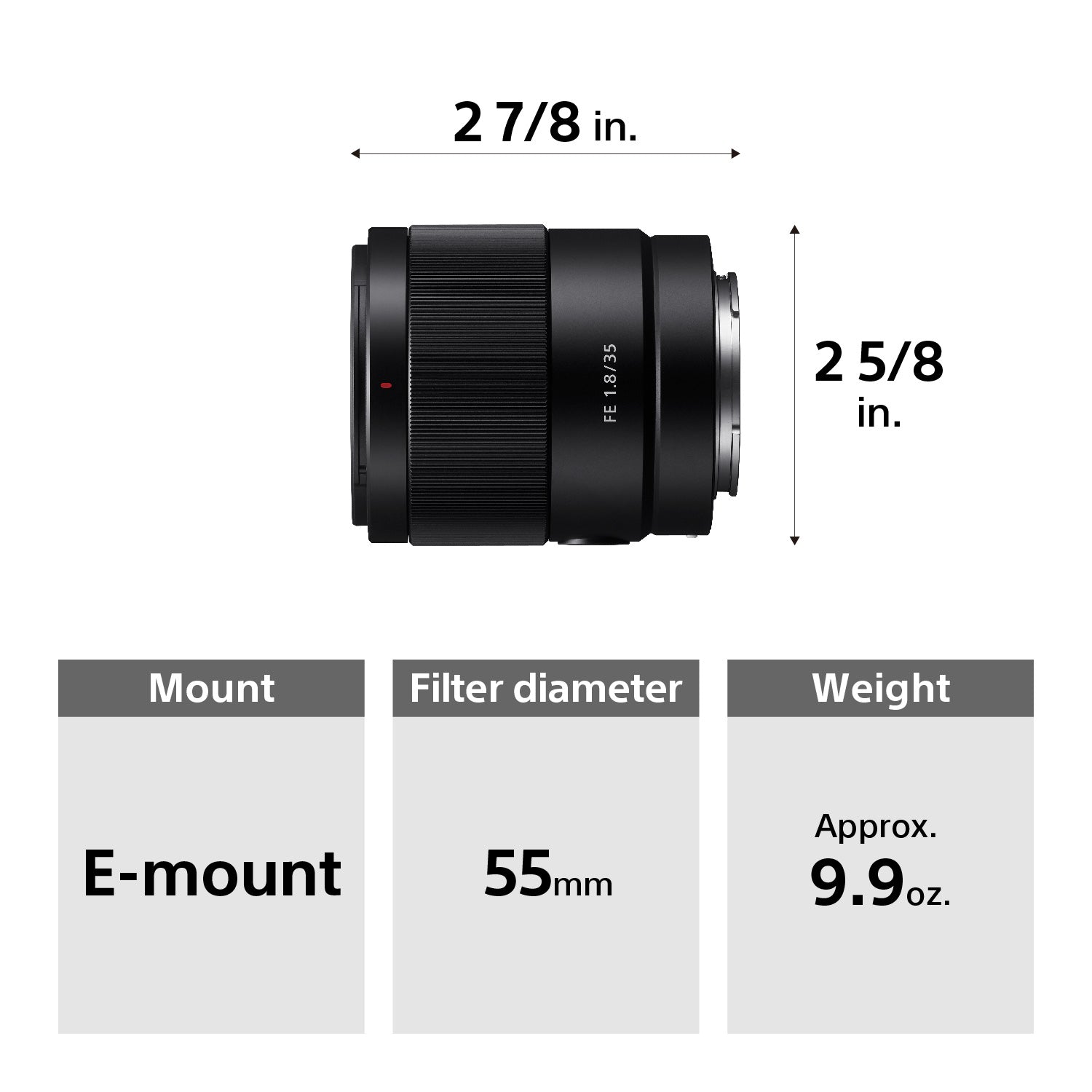 Sony FE 35mm f1.8 Lens