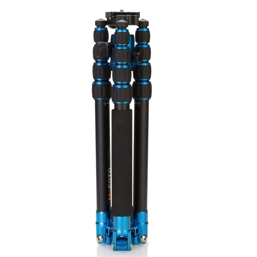 MeFOTO RoadTrip Carbon Fiber Travel Tripod Kit (Blue), tripods travel & compact, MeFOTO - Pictureline - 2