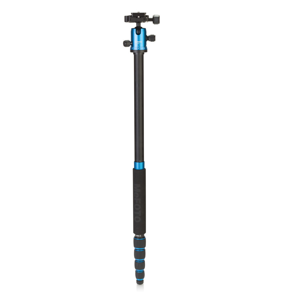 MeFOTO GlobeTrotter Carbon Fiber Travel Tripod Kit (Blue), tripods travel & compact, MeFOTO - Pictureline - 3