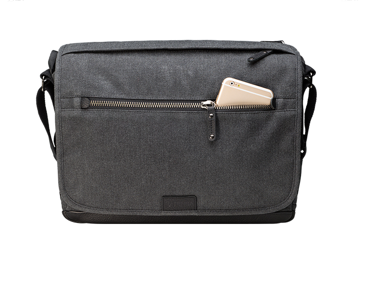 Tenba Cooper 13 DSLR Gray Canvas/Black Leather Luxury Bag, bags shoulder bags, Tenba - Pictureline - 6