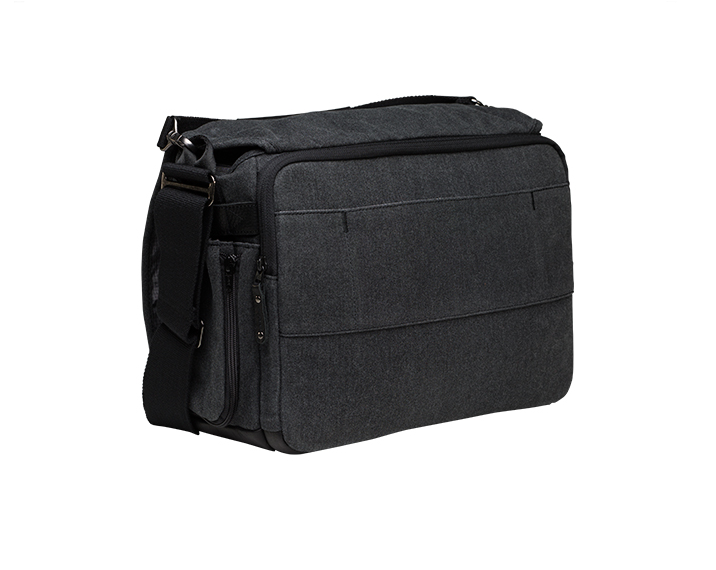 Tenba Cooper 13 DSLR Gray Canvas/Black Leather Luxury Bag, bags shoulder bags, Tenba - Pictureline  - 2