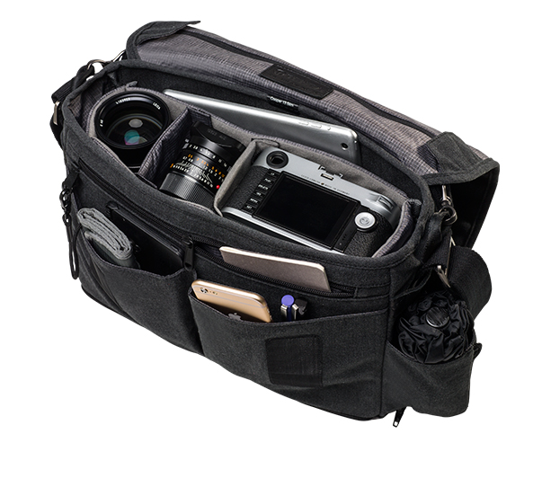 Tenba Cooper 13 Slim Gray Canvas/Black Leather Luxury Bag, bags shoulder bags, Tenba - Pictureline - 10