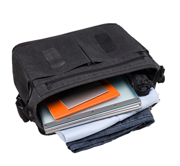 Tenba Cooper 15 Gray Canvas/Black Leather Luxury Bag, bags shoulder bags, Tenba - Pictureline - 5