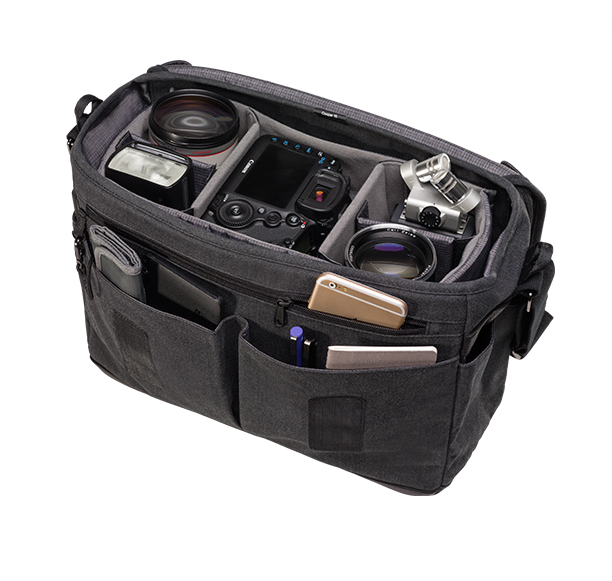 Tenba Cooper 15 Gray Canvas/Black Leather Luxury Bag, bags shoulder bags, Tenba - Pictureline - 8