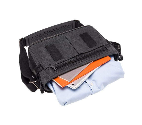 Tenba Cooper 8 Gray Canvas/Black Leather Luxury Bag, bags shoulder bags, Tenba - Pictureline - 4