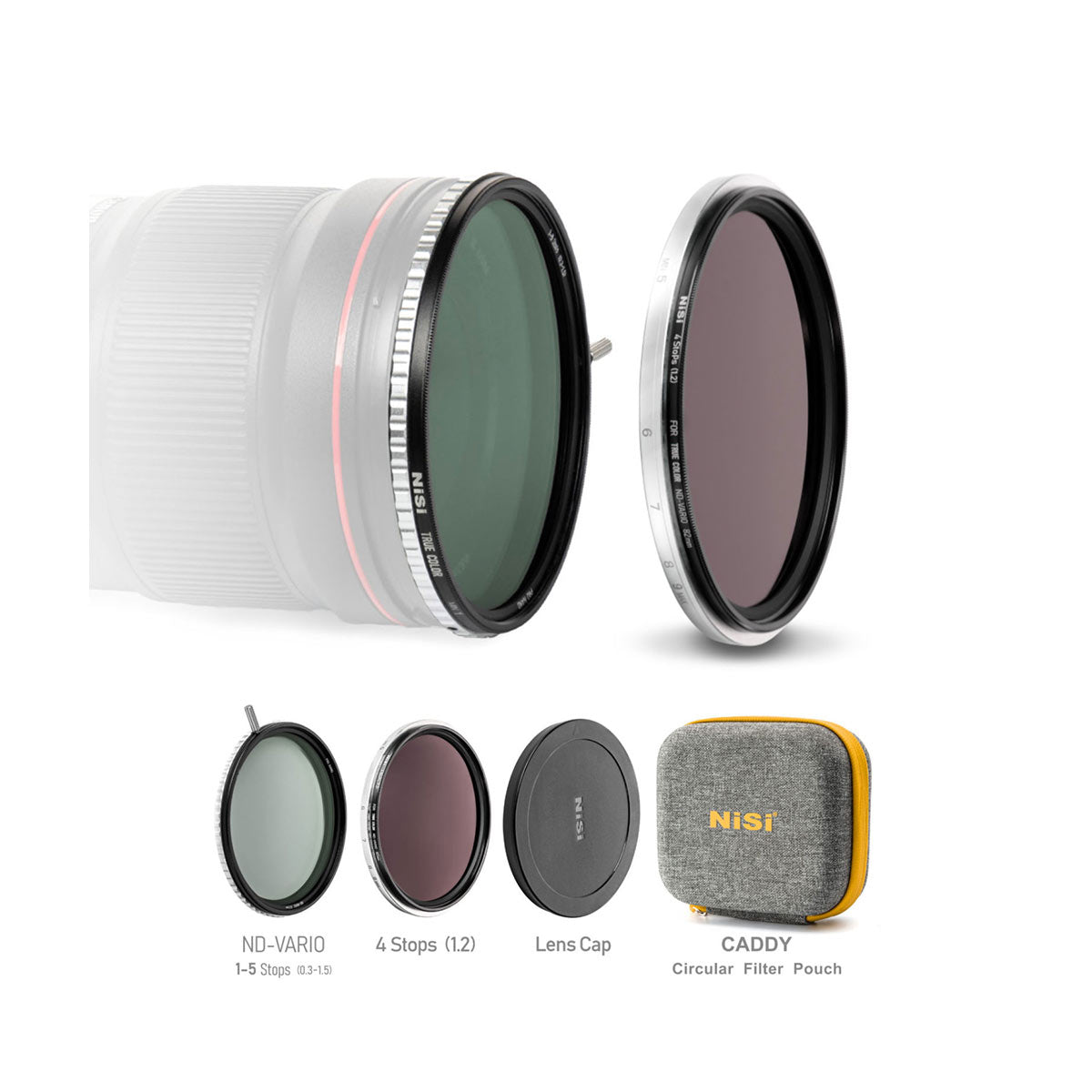 NiSi 82mm Swift True Color VND Kit 1-9 stops (1-5 Stops VND + 4 Stop ND)