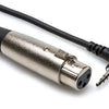Hosa Mini Stereo 3.5mm to XLR Female 1ft Cable