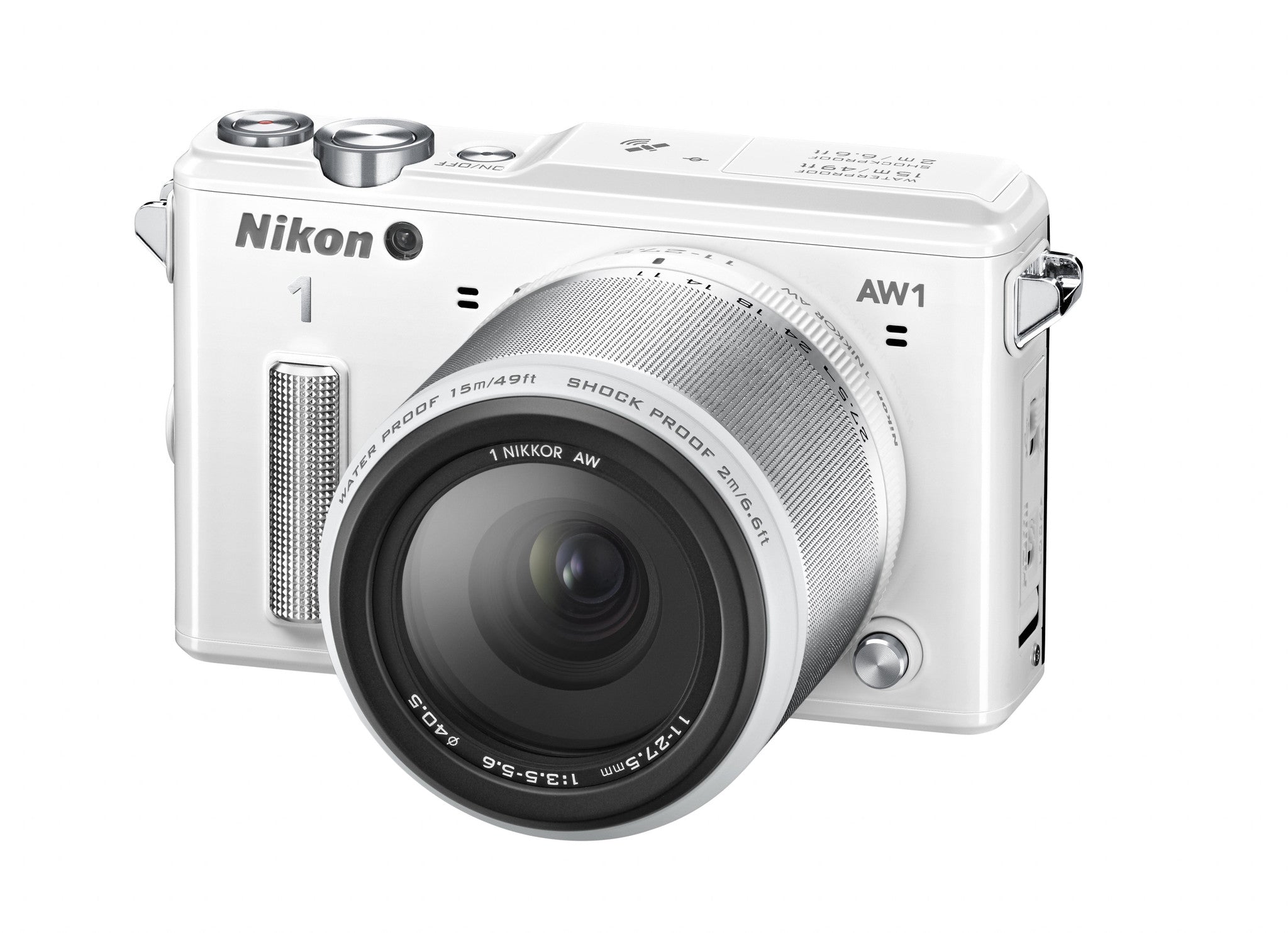 Nikon 1 AW1 Waterproof Digital Camera with AW 11-27.5mm Lens (White), discontinued, Nikon - Pictureline - 4