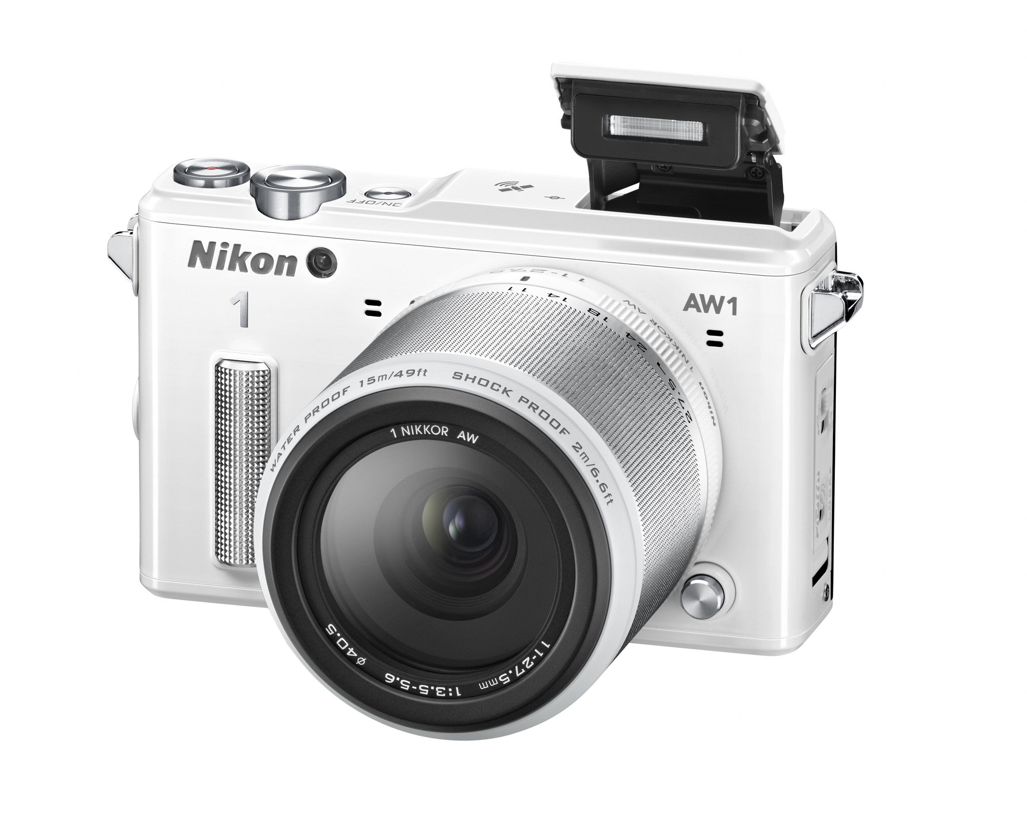 Nikon 1 AW1 Waterproof Digital Camera with AW 11-27.5mm Lens (White), discontinued, Nikon - Pictureline - 7