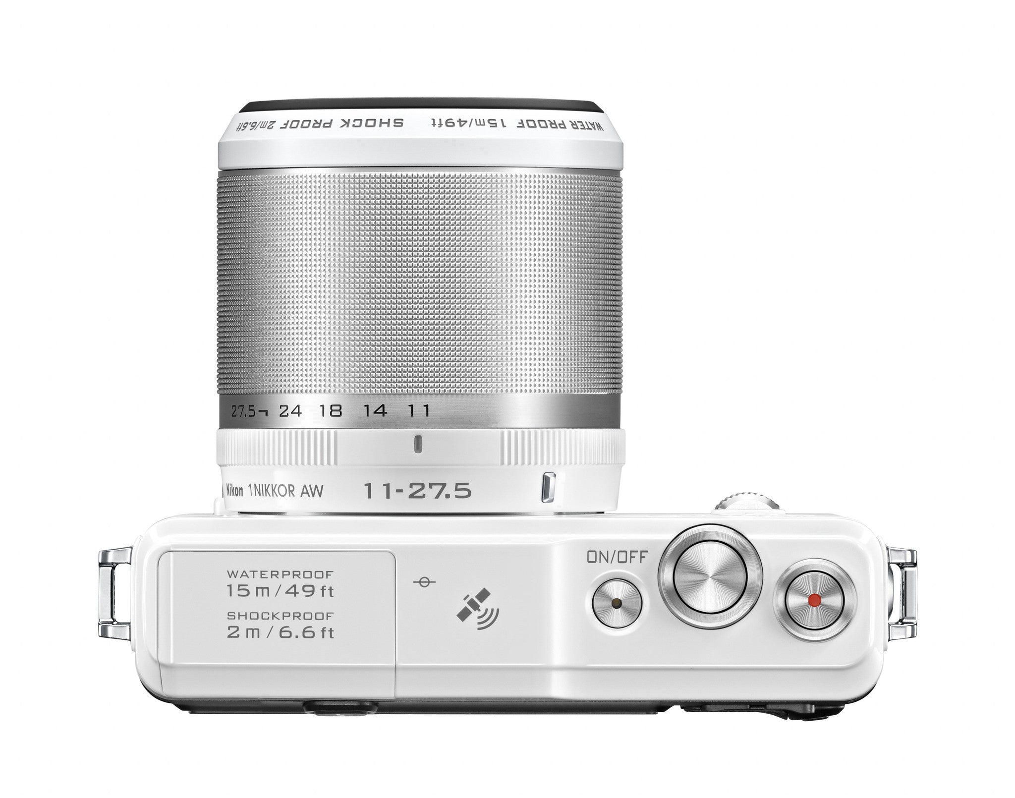 Nikon 1 AW1 Waterproof Digital Camera with AW 11-27.5mm Lens (White), discontinued, Nikon - Pictureline - 3