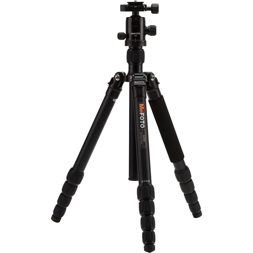 MeFOTO GlobeTrotter Aluminum Travel Tripod Kit (Black), tripods travel & compact, MeFOTO - Pictureline - 1