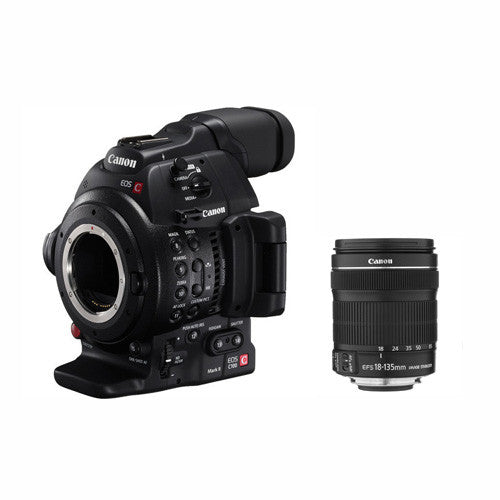 Canon EOS C100 Mark II Dual Pixel AF EF-S 18-135mm Kit, video cinema cameras, Canon - Pictureline - 1