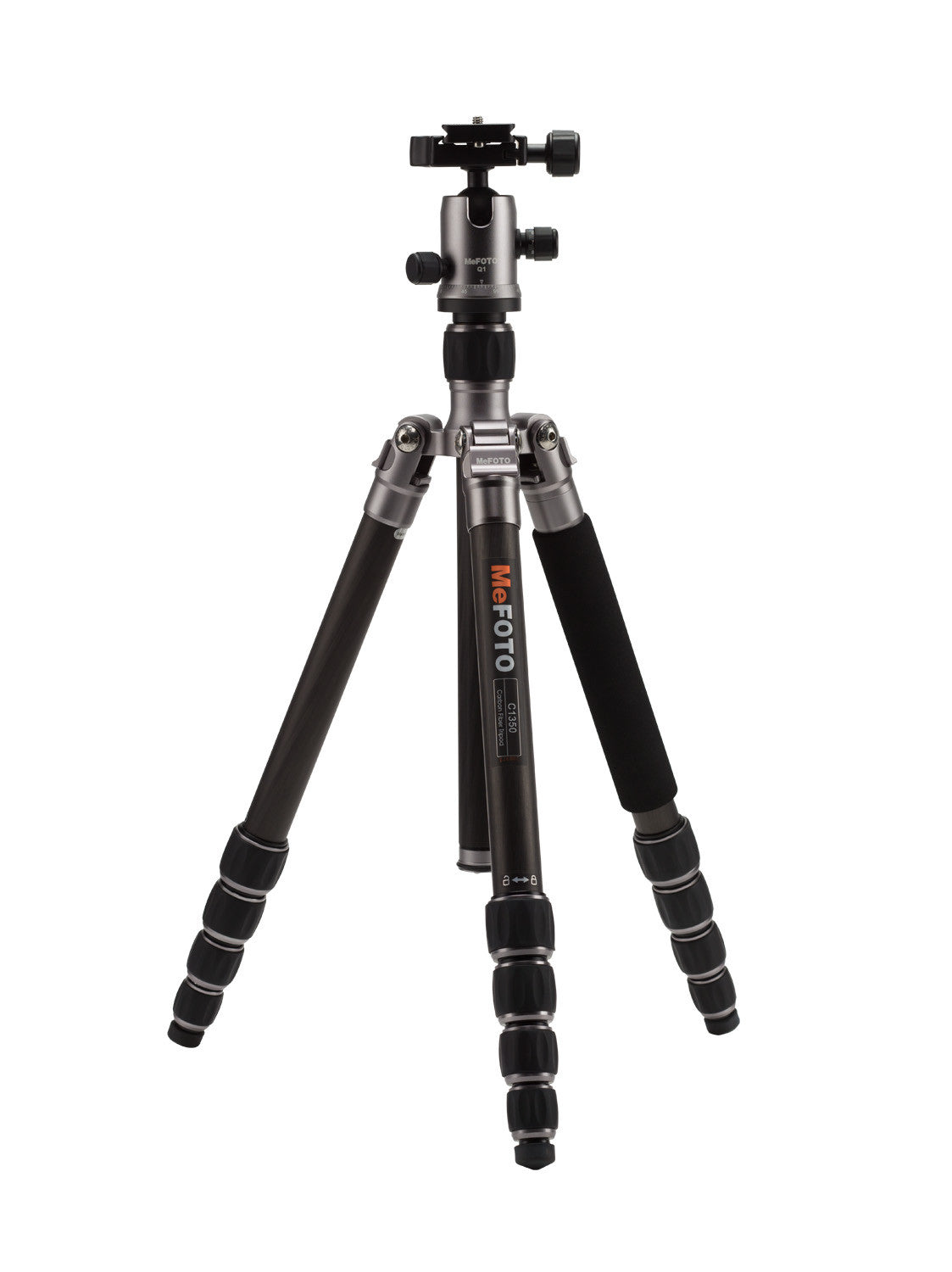 MeFOTO RoadTrip Carbon Fiber Travel Tripod Kit (Titanium), tripods travel & compact, MeFOTO - Pictureline - 1