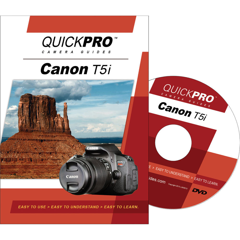 QuickPro Camera Guides Canon Rebel T5i DVD, camera books, QuickPro Guides - Pictureline