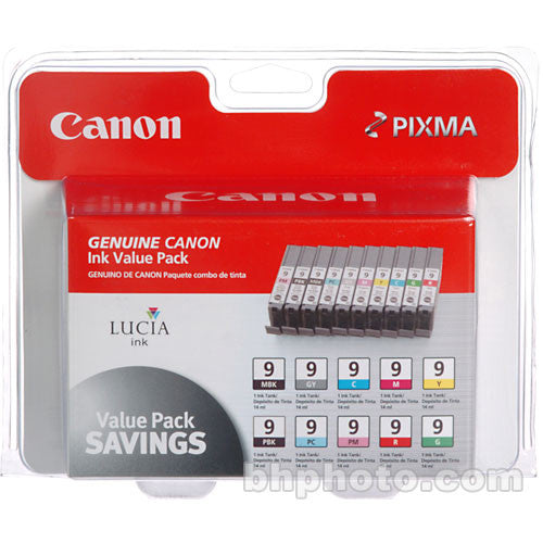 Canon LUCIA PGI-9 Ink Cartridge 10-Pack, printers ink small format, Canon - Pictureline 