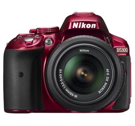 Nikon D5300 DX Digital SLR Camera w/ 18-55mm DX VR II Lens Red, discontinued, Nikon - Pictureline - 1