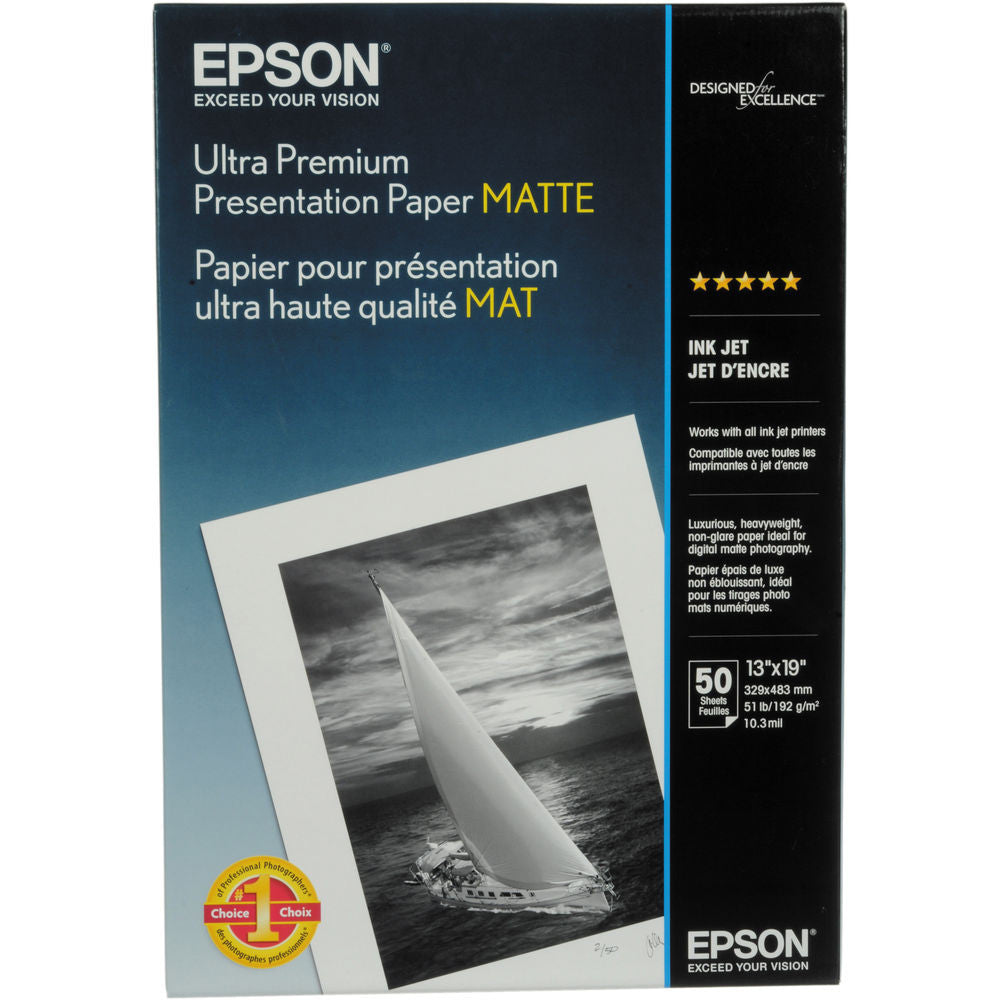Epson Ultra Premium Presentation Matte Paper 13x19 (50), papers sheet paper, Epson - Pictureline