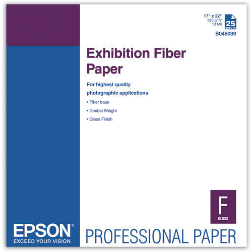 Epson 17"x22" Exhibition Fiber Paper (25), papers sheet paper, Epson - Pictureline