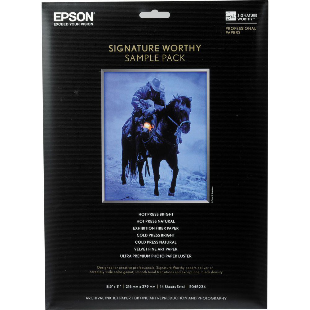 Epson Signature Worthy Sample Pack Paper 8.5x11, papers sheet paper, Epson - Pictureline 