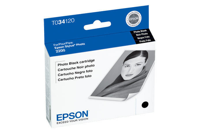 Epson T034120 2200 Photo Black Ink, printers ink small format, Epson - Pictureline