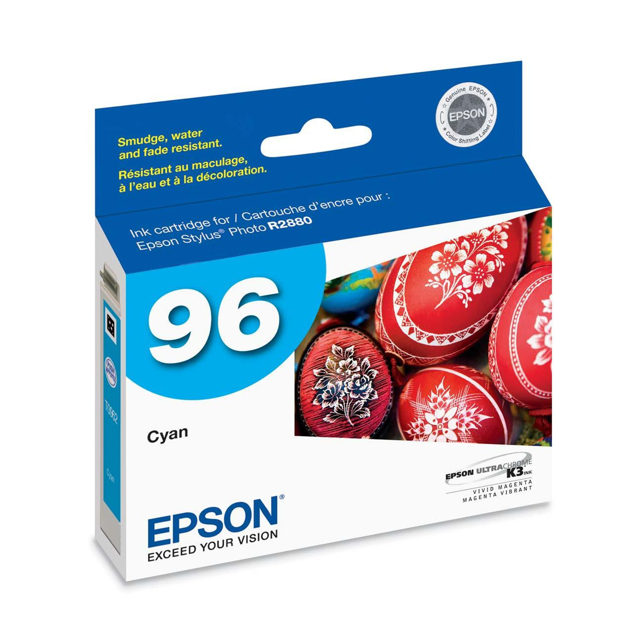 Epson T096220 R2880 Cyan Ink Cartridge (96), printers ink small format, Epson - Pictureline 