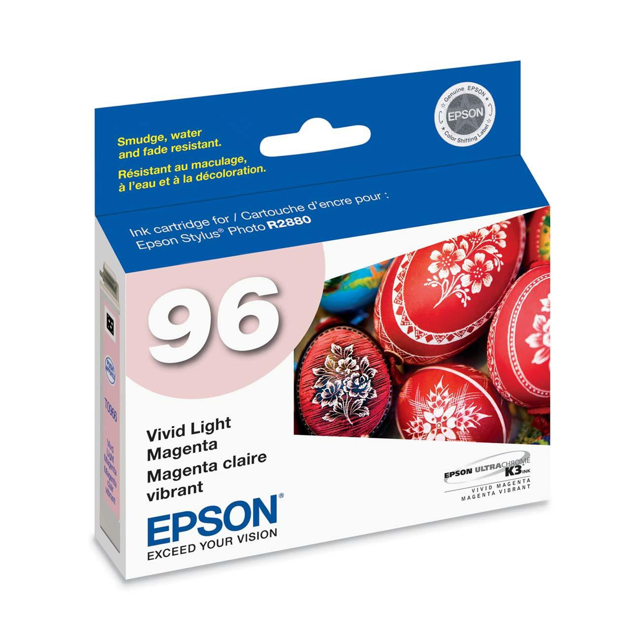 Epson T096620 R2880 Vivid Light Magenta Ink Cartridge (96), printers ink small format, Epson - Pictureline 
