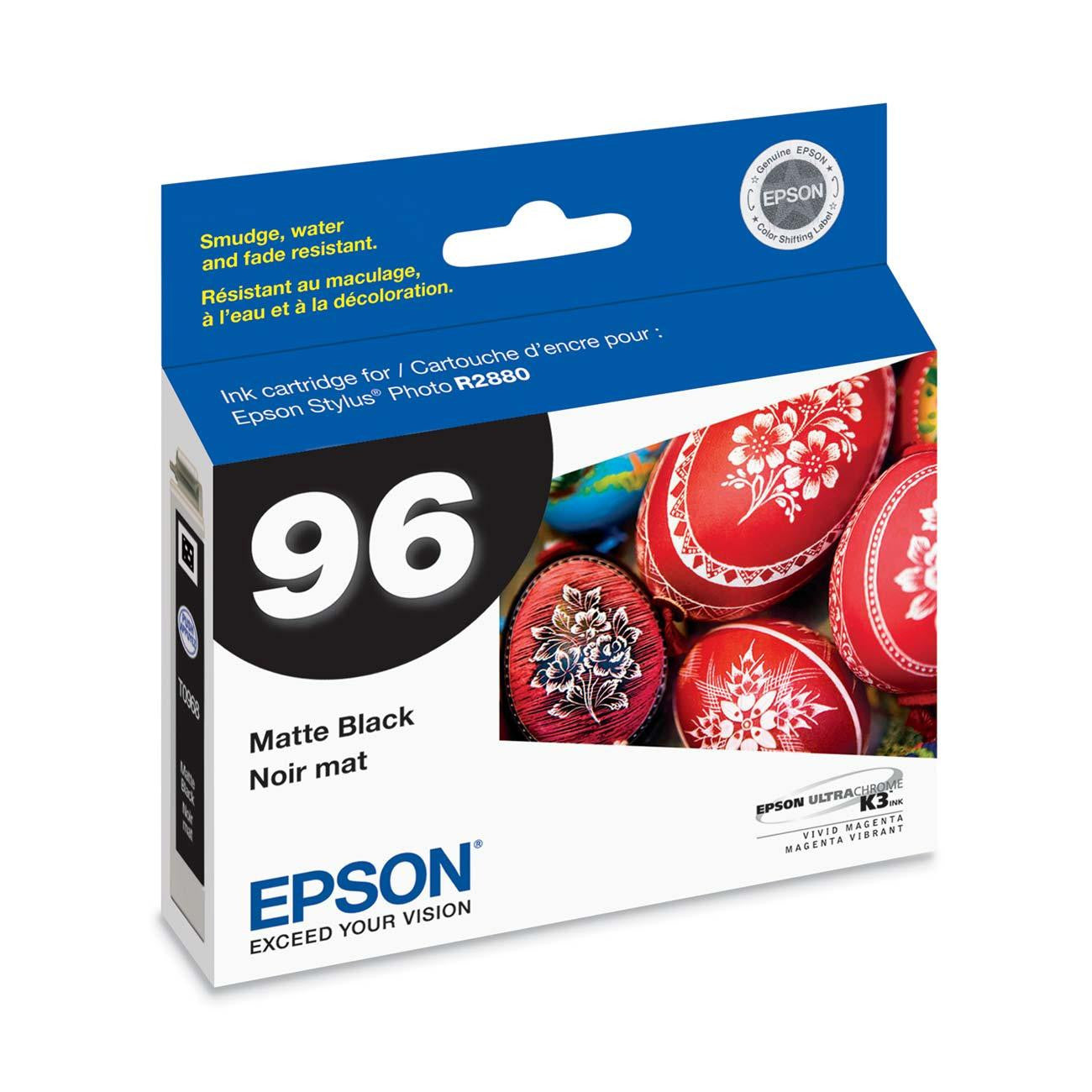 Epson T096820 R2880 Matte Black Ink Cartridge (96), printers ink small format, Epson - Pictureline 