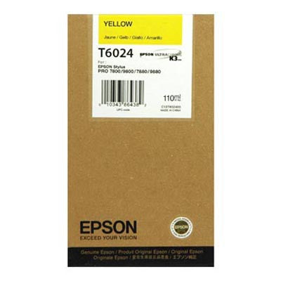 Epson T602400 7800/7880/9800/9880 Yellow Ink 110ml, papers ink large format, Epson - Pictureline