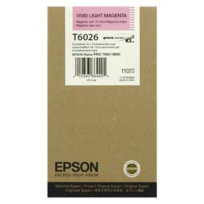 Epson T602600 7880/9880 Ink Vivid Light Magenta 110ml, papers ink large format, Epson - Pictureline