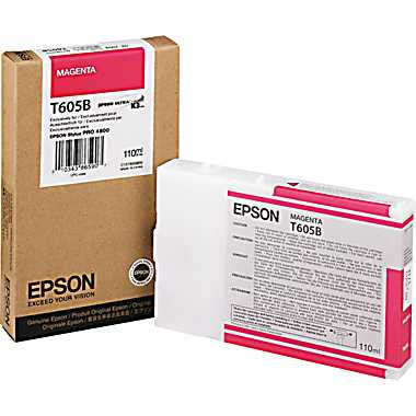 Epson T605B00 4800 Ultrachrome HDR Ink Magenta 110ml, papers ink large format, Epson - Pictureline 