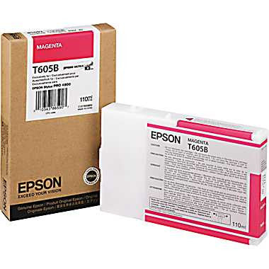 Epson T605B00 4800 Ultrachrome HDR Ink Magenta 110ml, papers ink large format, Epson - Pictureline