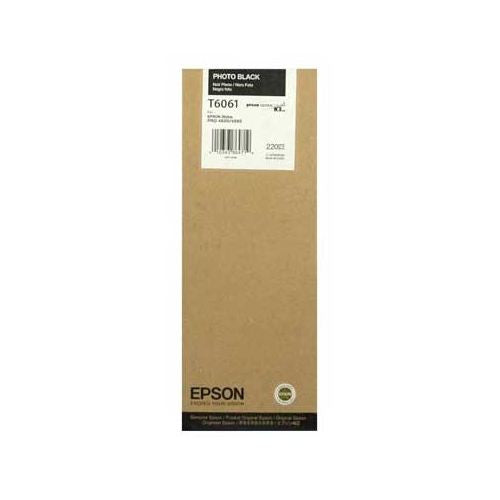 Epson T606100 4880/4800 Ultrachrome HDR Ink Photo Black 220ml, papers ink large format, Epson - Pictureline