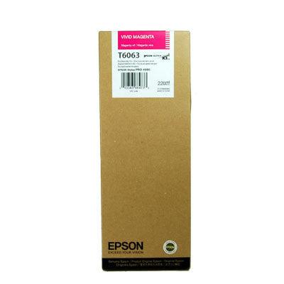 Epson T606300 4880 Ultrachrome HDR Ink Vivid Magenta 220ml, papers ink large format, Epson - Pictureline