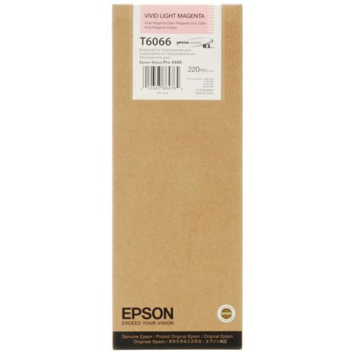 Epson T606600 4880 Ultrachrome HDR Ink Vivid Light Magenta 220ml, papers ink large format, Epson - Pictureline 