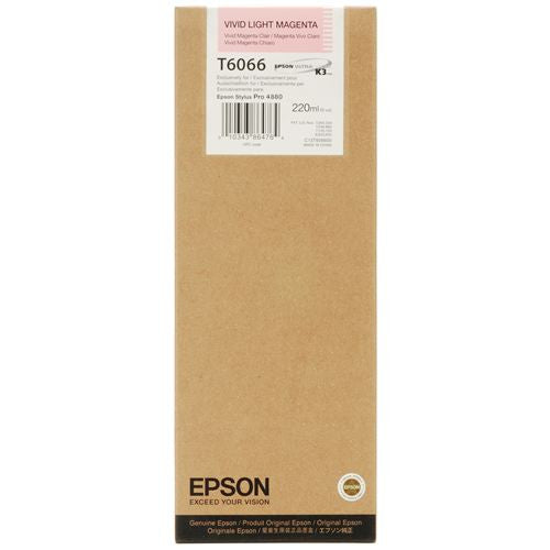 Epson T606600 4880 Ultrachrome HDR Ink Vivid Light Magenta 220ml, papers ink large format, Epson - Pictureline