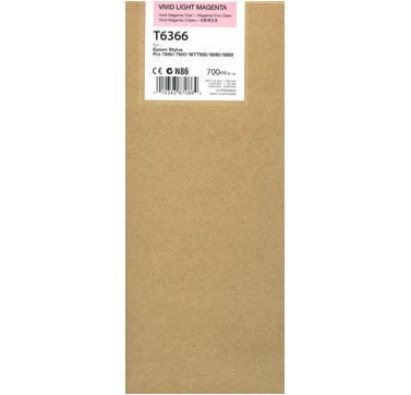 Epson T636600 7900/7890/9890/9900 Ultrachrome HDR Ink 700ml Vivid Light Magenta, papers ink large format, Epson - Pictureline - 1